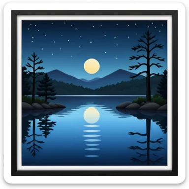 arkansas lake in the night sticker