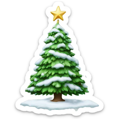 Christmas tree with snow sticker