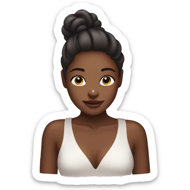 A girl doing skin care  sticker