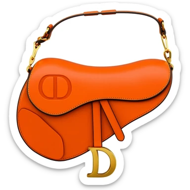 orange dior saddle bag sticker