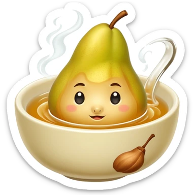 pear tea soup sticker