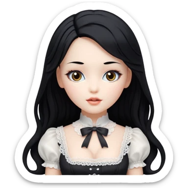 Erotic Sex doll maid  sticker