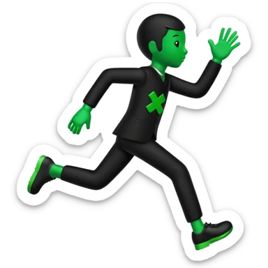 corriendo muñeco negro ampelmanchen sticker