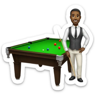 snooker white player happy birth day sticker