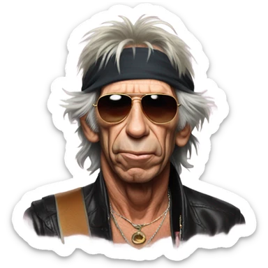 Keith Richards cool sticker