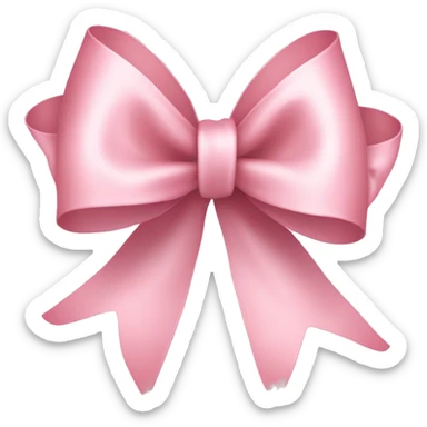 Pale pink ribbon bow sticker