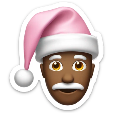 light pink santa hat sticker