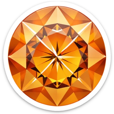 orange diamond sticker