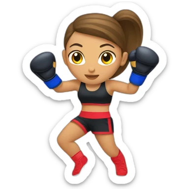 muay thai female sticker