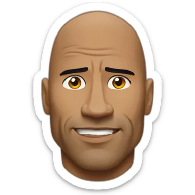 The rock qui fronce le sourcil droit sticker