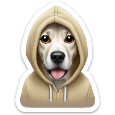 Dog woth hoodie sticker