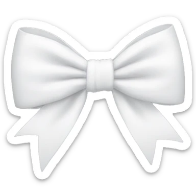 White bow sticker