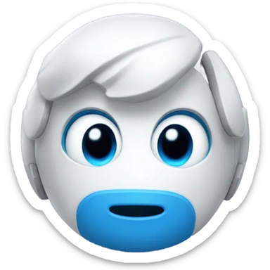 Salesforce Agent Astro bot head with heart eye sticker
