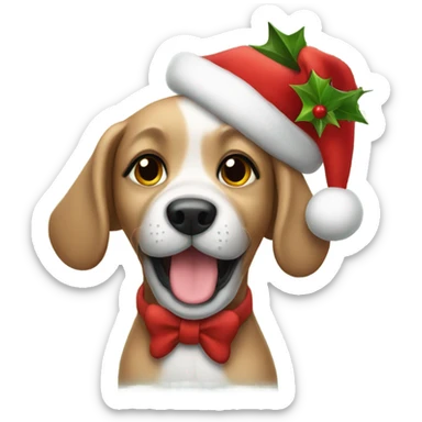 Christmas puppy sticker