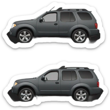 black nissan pathfinder 2005 sideview sticker