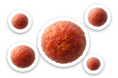 CELLULE DI ORMONI UMANI, IPERREALISTICI 4K, FLUTTUANO IN ARIA sticker