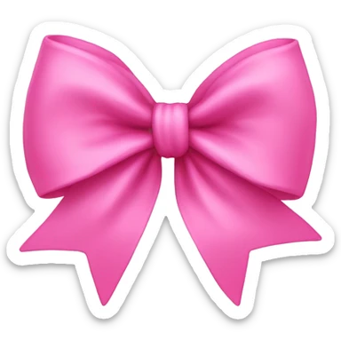 pink bow sticker