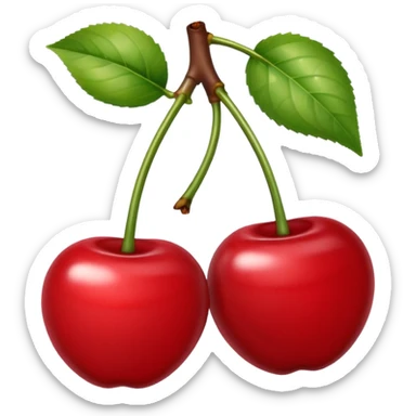 two cherries connecting together sticker