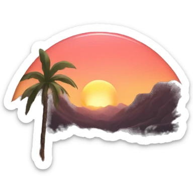 sunset sticker