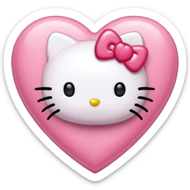 Hello kitty heart  sticker