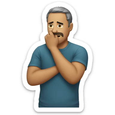 man scratching himself desperately sticker