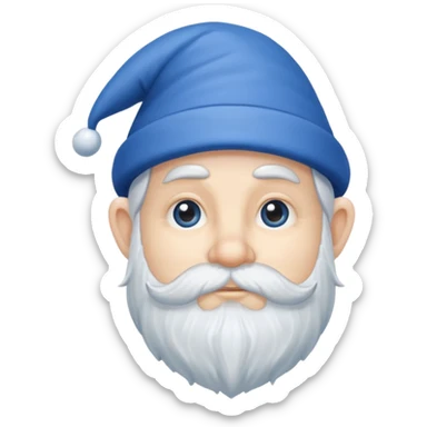 bearded gnome with blue hat sticker