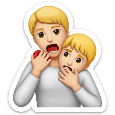 person strangling themselves sticker