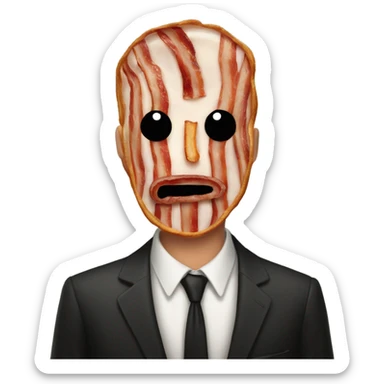 Slender man made of bacon sticker