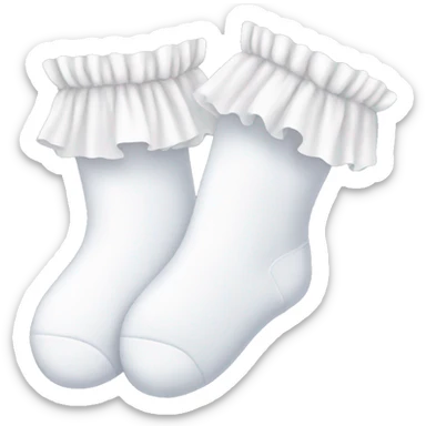white frilly socks sticker
