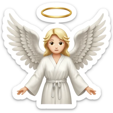 angel with wings spread sticker