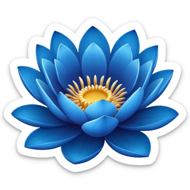 Blue lotus emoji sticker