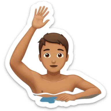 pool of water labeled “Confidence.” person diving head in  sticker