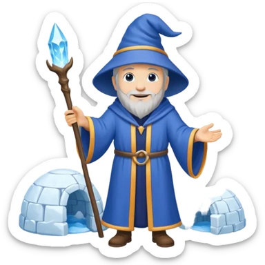 Wizard on the igloo sticker