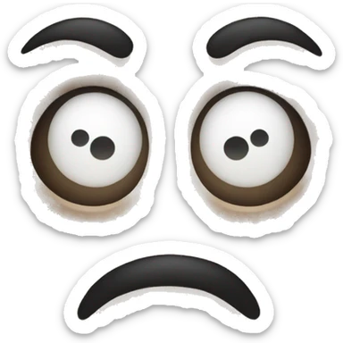 Tired emoji with eye bags  sticker