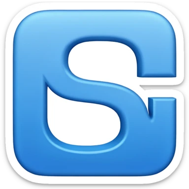 capital letter "G" printed in blue color square shape in center sticker