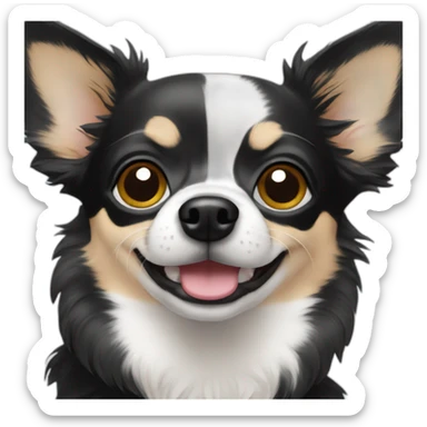 Chihuahua black and white sticker