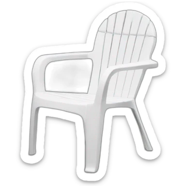 white plastic garden chair sticker