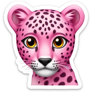pink cheetah sticker