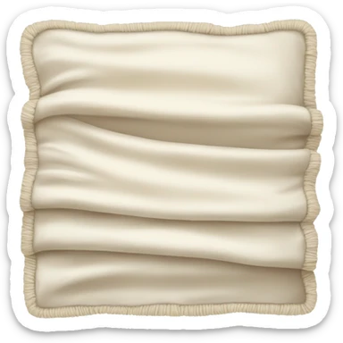 Cream colored blanket folded sticker