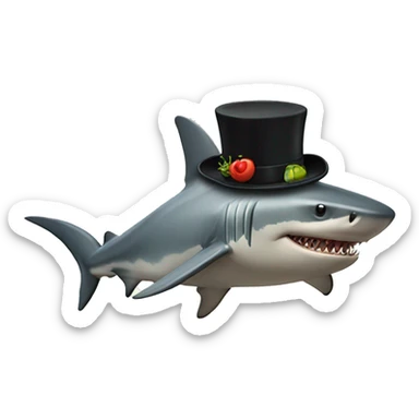Shark with a top hat fighting a bear with an octupus on its head while on the top of a skyscraper sticker