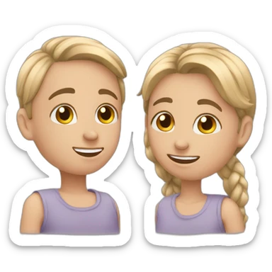 2 amies qui font un calin sticker