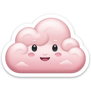 pastel pink cloud sticker
