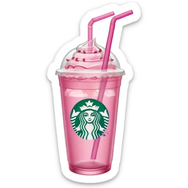 pink drink from star bucks that has the logo no whip cream sticker