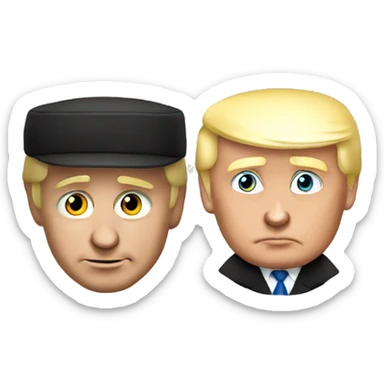 Trump and Putin  sticker