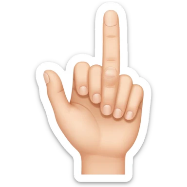 hand making an L shape with a finger and thumb  sticker