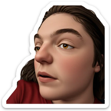 realistic portrait of a boy sticker