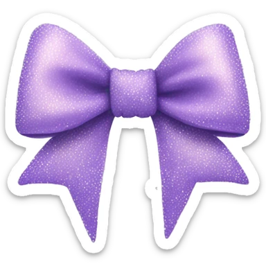 Bow in lavander color with sparkles sticker