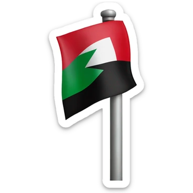 Palestine flag pole  sticker