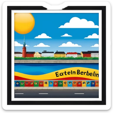 East side gallery of berlin  sticker