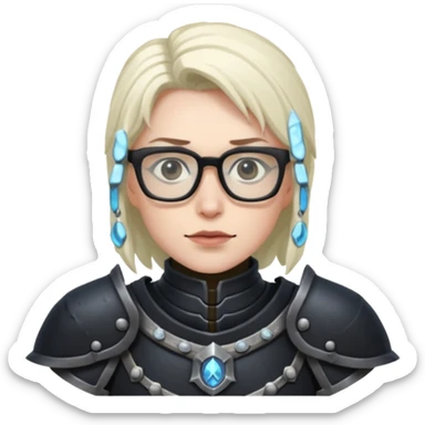 death knight wearing glasses  sticker